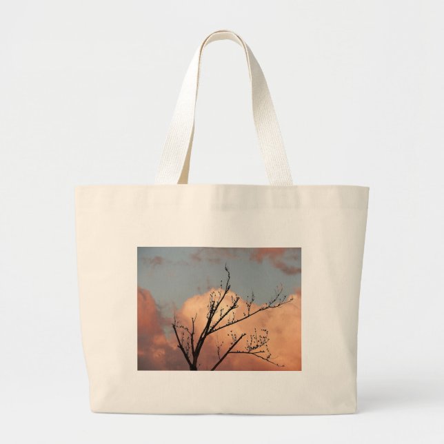 Trebranches full of black birds large tote bag (Front)