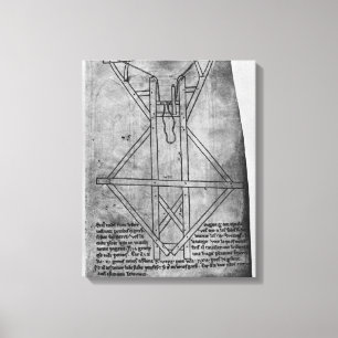 Trebuchet, machine to throw arrows canvas print