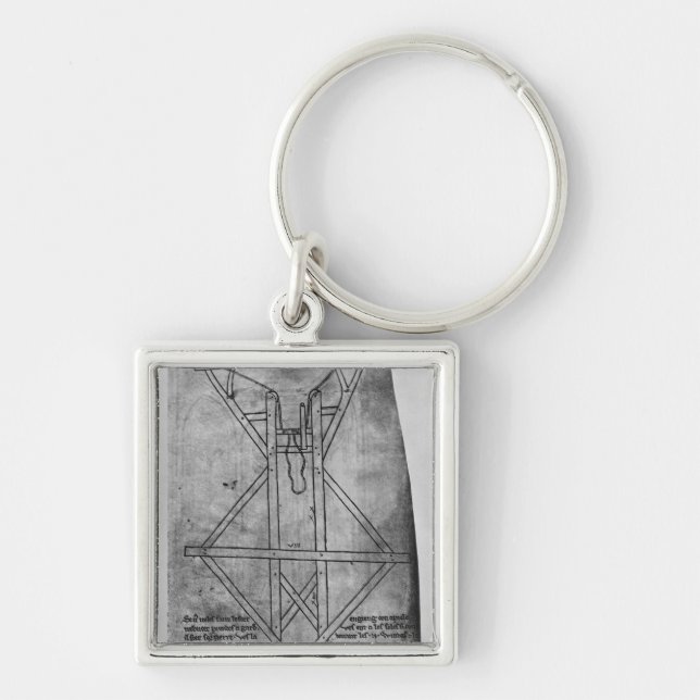 Trebuchet, machine to throw arrows key ring (Front)