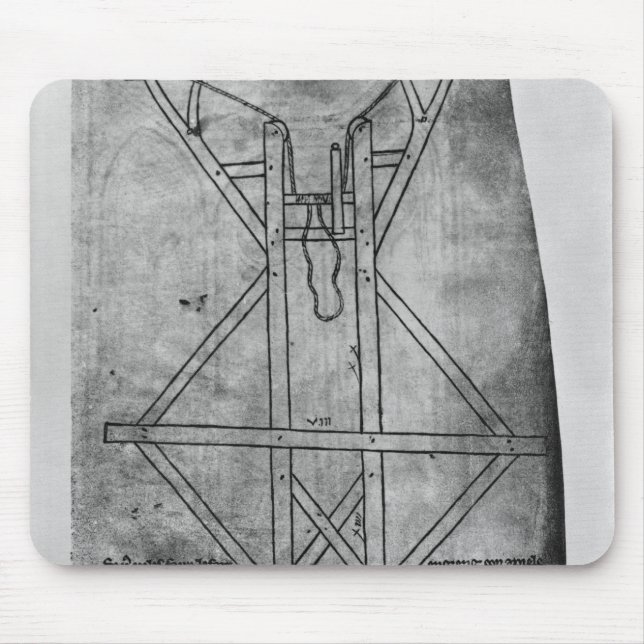 Trebuchet, machine to throw arrows mouse mat (Front)