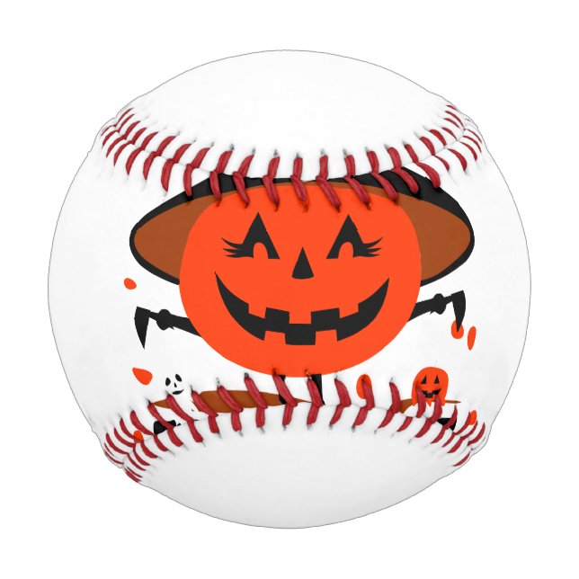 Treck Trat Pumpkin Smiling Baseball (Front)