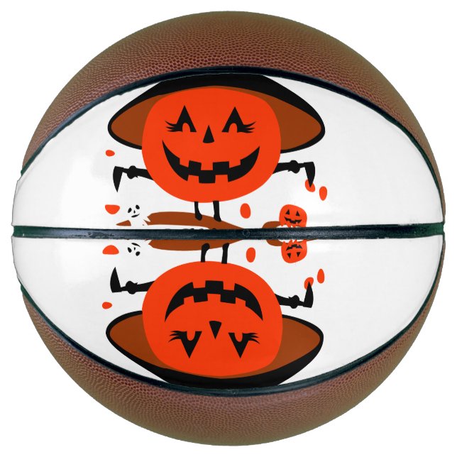 Treck Trat Pumpkin Smiling Basketball (Front)