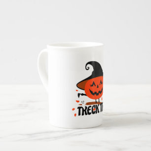 Treck Trat Pumpkin Smiling Bone China Mug