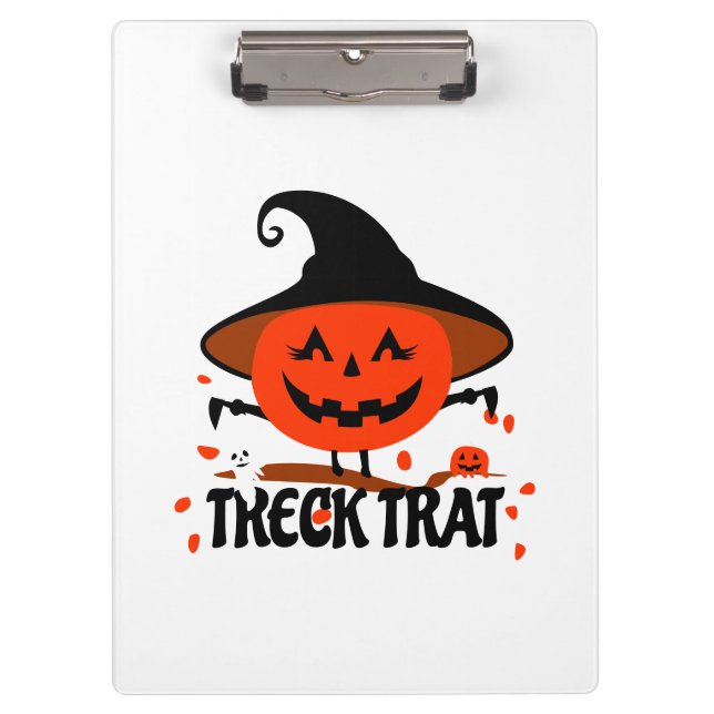 Treck Trat Pumpkin Smiling Clipboard (Front)