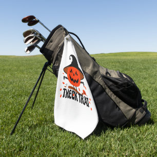 Treck Trat Pumpkin Smiling Golf Towel