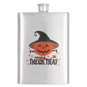 Treck Trat Pumpkin Smiling Hip Flask