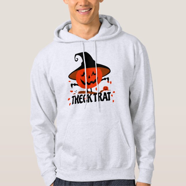 Treck Trat Pumpkin Smiling Hoodie (Front)