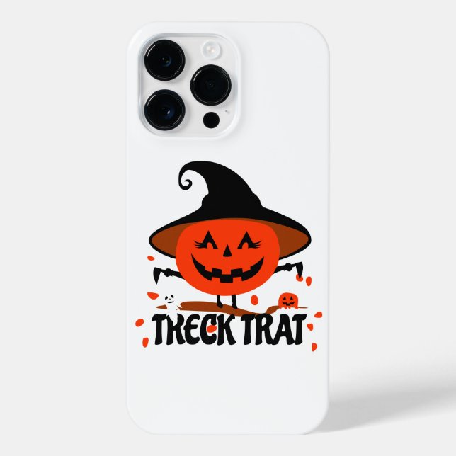 Treck Trat Pumpkin Smiling iPhone Case (Back)