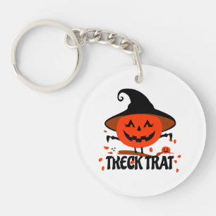 Treck Trat Pumpkin Smiling Key Ring