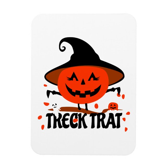 Treck Trat Pumpkin Smiling Magnet (Vertical)