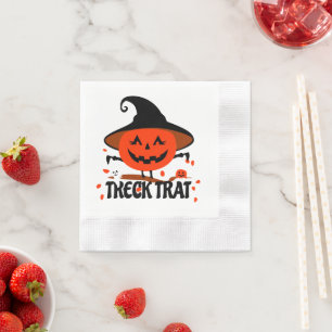 Treck Trat Pumpkin Smiling Napkin