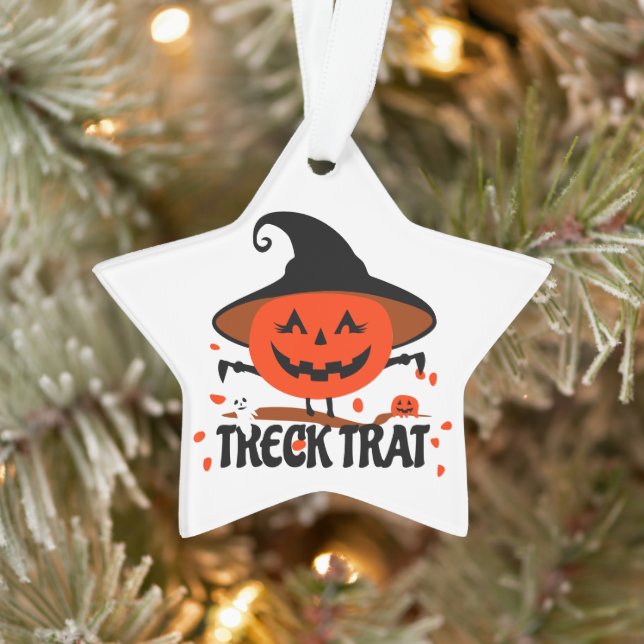 Treck Trat Pumpkin Smiling Ornament (Tree)