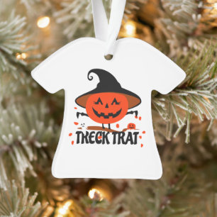 Treck Trat Pumpkin Smiling Ornament