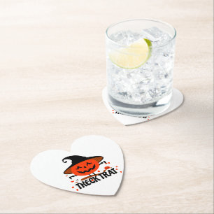 Treck Trat Pumpkin Smiling Paper Coaster
