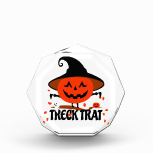 Treck Trat Pumpkin Smiling Photo Block