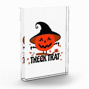 Treck Trat Pumpkin Smiling Photo Block