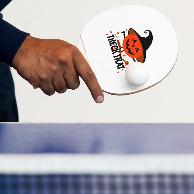 Treck Trat Pumpkin Smiling Ping Pong Paddle (Insitu)