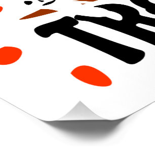 Treck Trat Pumpkin Smiling Poster