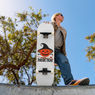 Treck Trat Pumpkin Smiling Skateboard