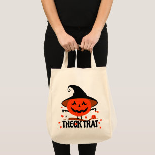 Treck Trat Pumpkin Smiling Tote Bag