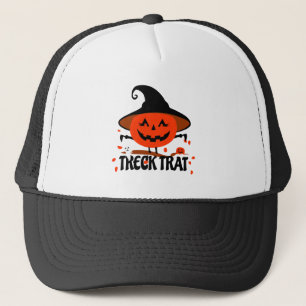 Treck Trat Pumpkin Smiling Trucker Hat