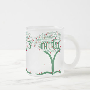 tree3 frosted glass coffee mug