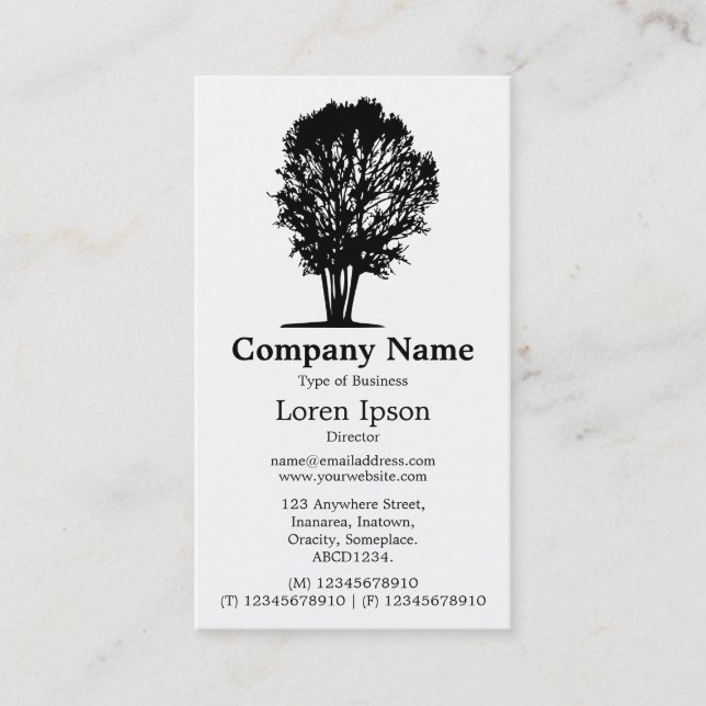 Tree 03 - White Business Card (Front)