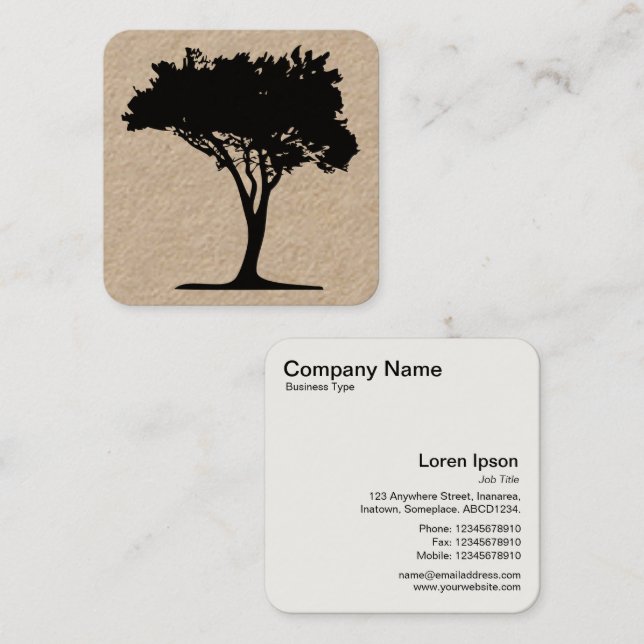 Tree 05 square business card (Front/Back)