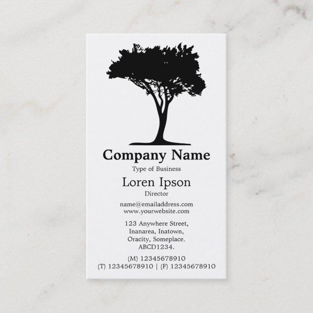 Tree 05 - White Business Card (Front)