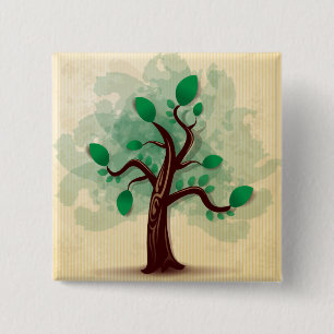 Tree 15 Cm Square Badge