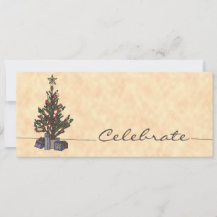 Tree, 9.25"x4" invitation
