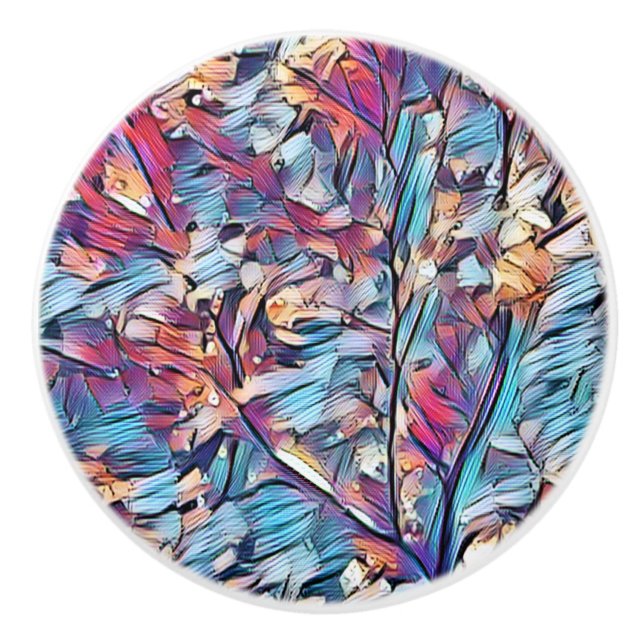 TREE ABSTRACT CERAMIC KNOB (Front)