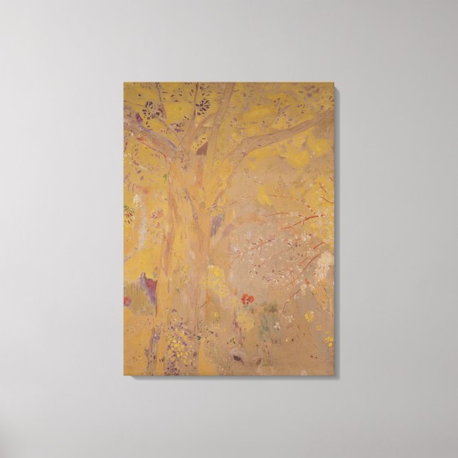 Tree Against a Yellow Background, 1901 Canvas Print (Front)