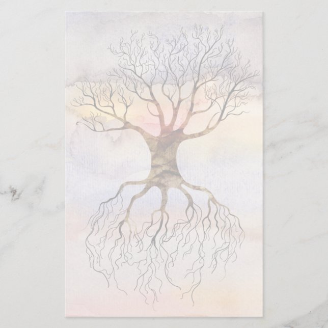 Tree Against The Sky Stationery (Front)