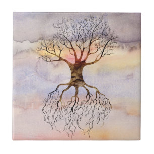 Tree Against The Sky Tile