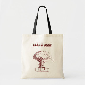 Tree and a book tote bag