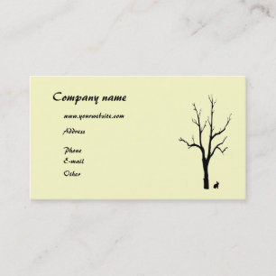Tree and Bunny Silhouette Business Card