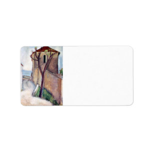 Tree and House by Amedeo Modigliani Label