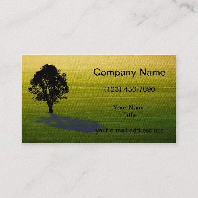 Tree and Lawn Service Landscaping Business Card (Front)