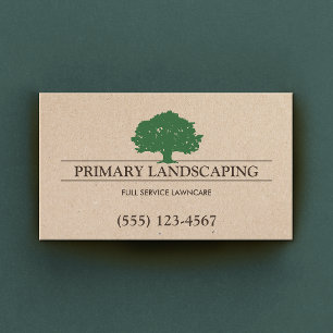 Tree and Lawn Service Landscaping Business Card