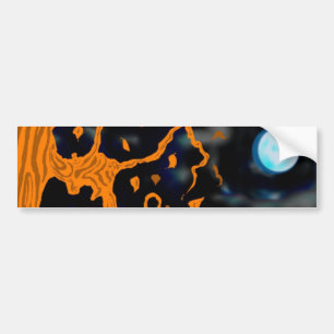 Tree and Moon Bumper Sticker