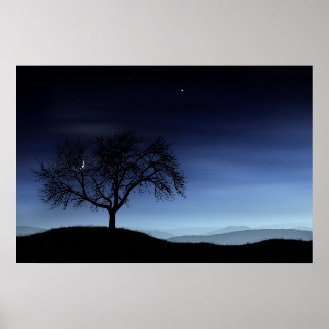 Tree and Moon Poster (Front)