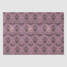 Tree and moth patterned tissue paper