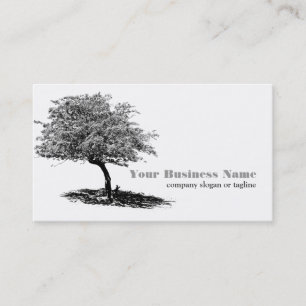 Tree and Shade l Black and White Business Card