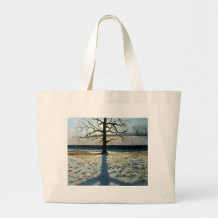 Tree and Shadow Calke Abbey Derbyshire Large Tote Bag