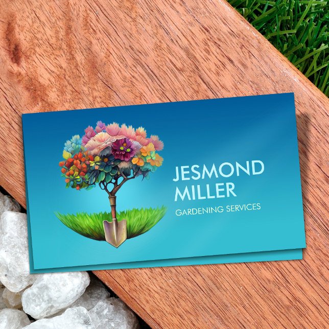 Tree and Shovel - Colourful Art Business Card (Creator Uploaded)