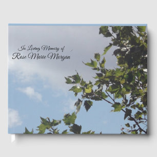Tree and Sky Personalised Memorial Guest Book