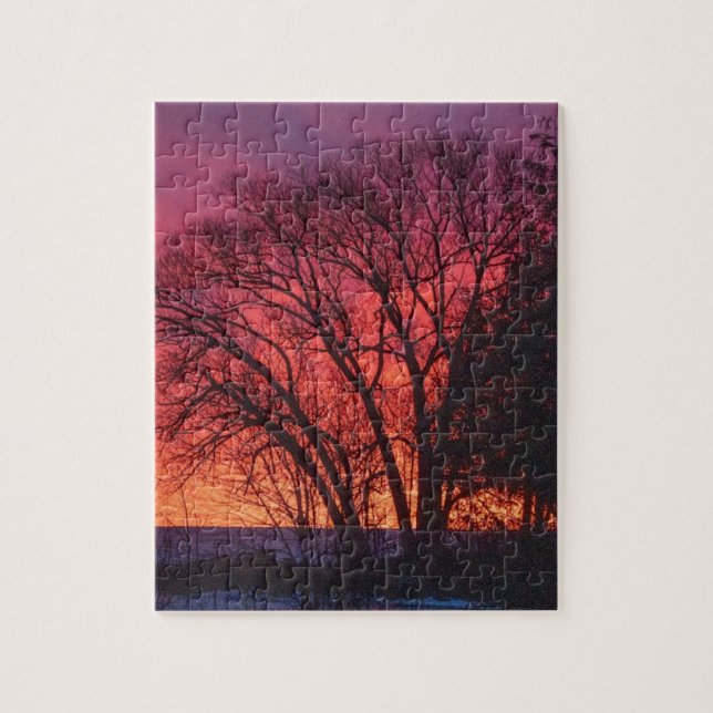 Tree and Sunset Puzzle (Vertical)