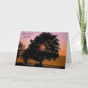 Tree and Sunset sympathy Card