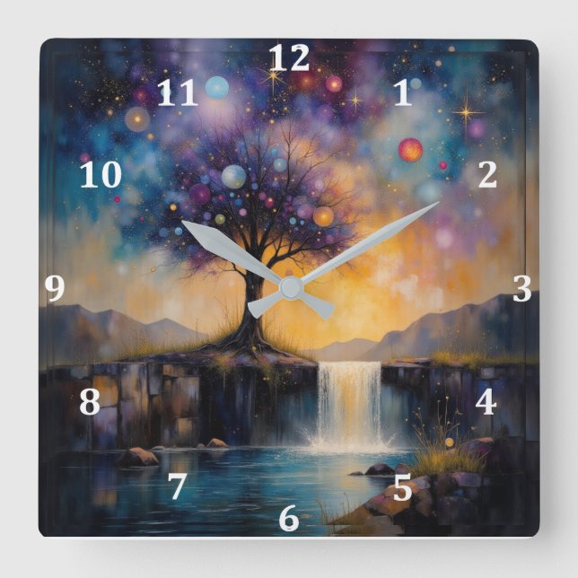 Tree and Waterfall Clock (Front)